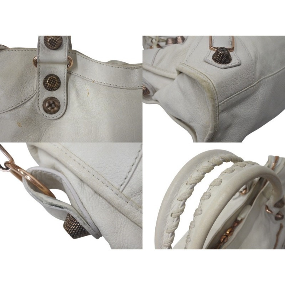 BALENCIAGA The Giant City Handbag White Calfskin - Picture 7 of 10